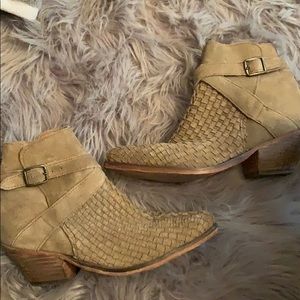 Free People suede stone Venture Booties